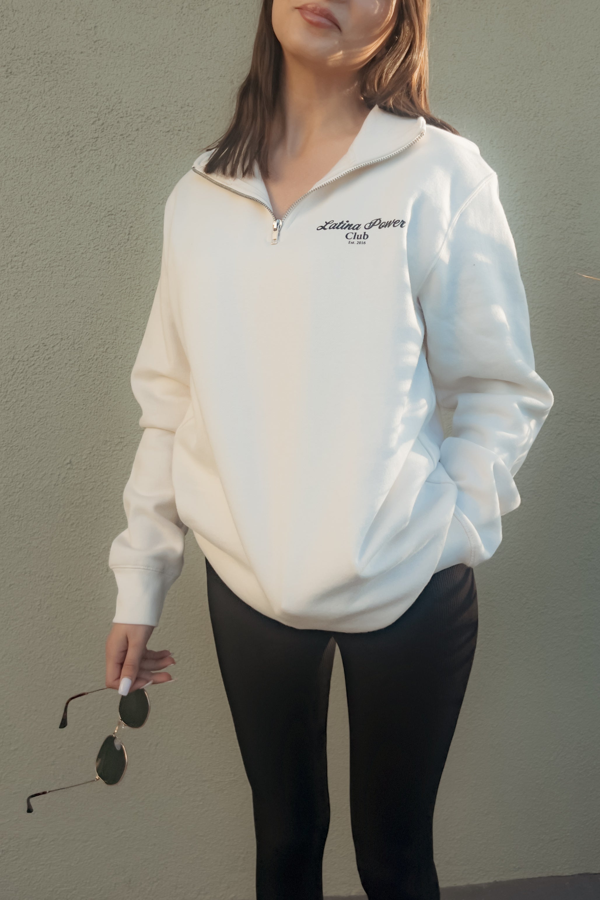 Latina Power Club Quarter Zip Sweatshirt