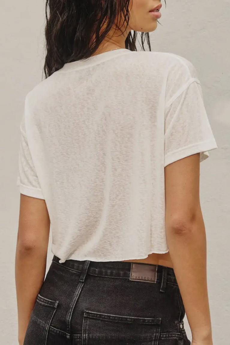 Phoebe Raw Hem Cropped Tee