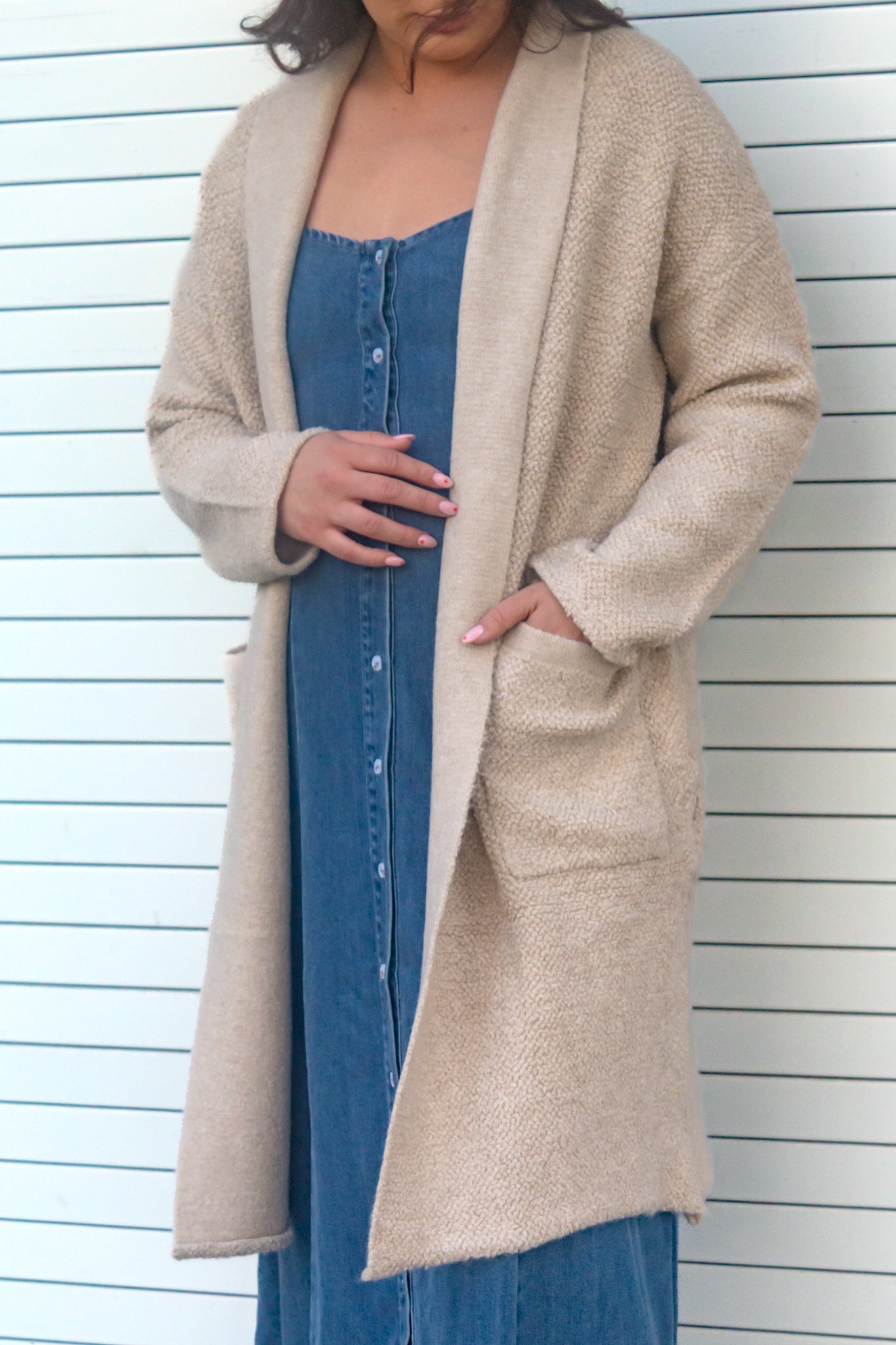 Lauren Open Front Long Cardigan