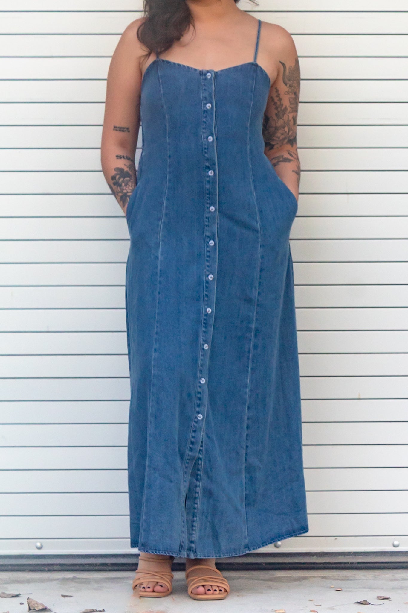 Dani Button Front Maxi Dress