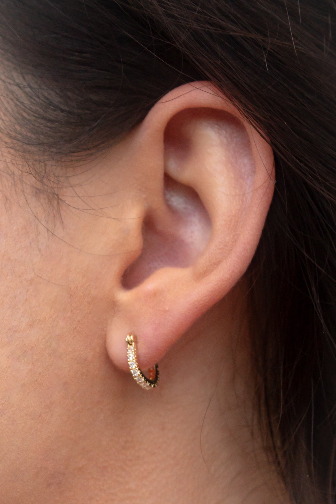 Celina Mini CZ Clicker Earrings