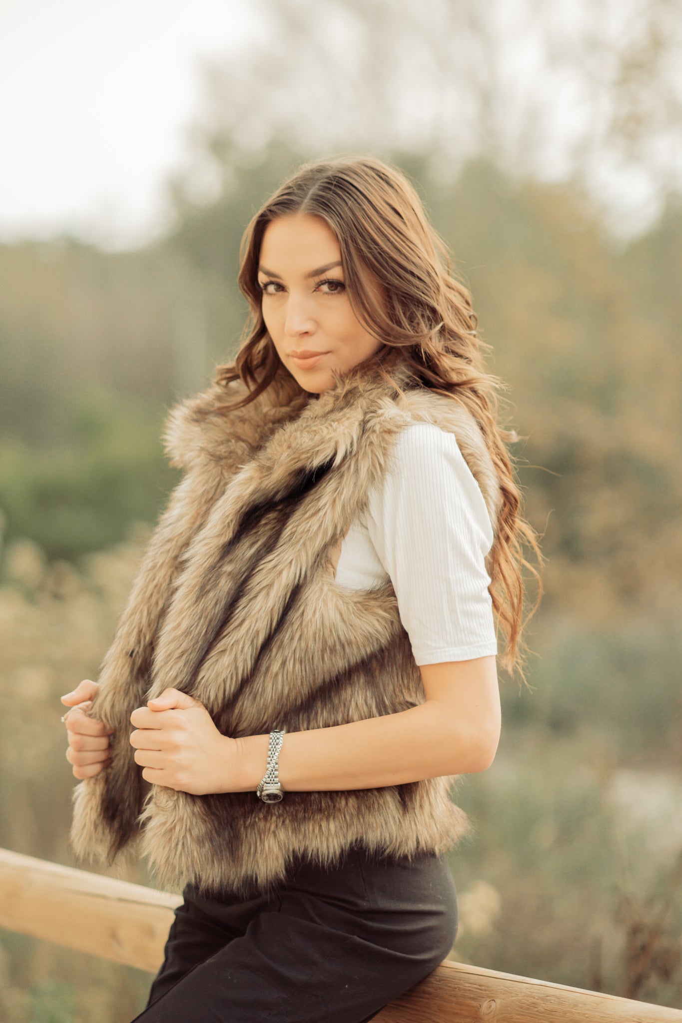 Seylah Faux Fur Vest