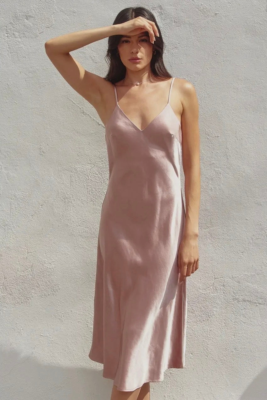 Thalia Satin Slip Dress
