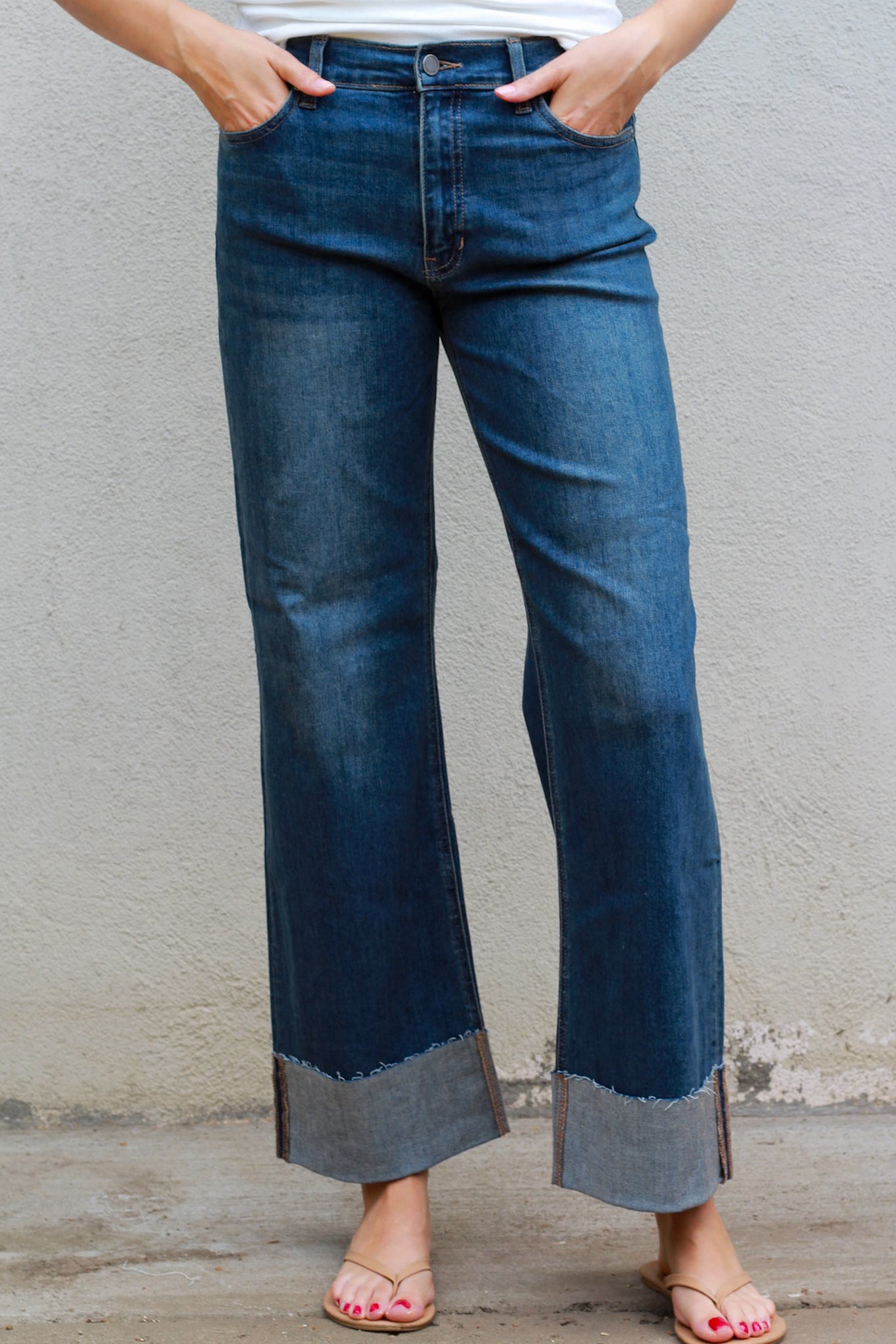 Layla Cuffed Wide Leg Jean