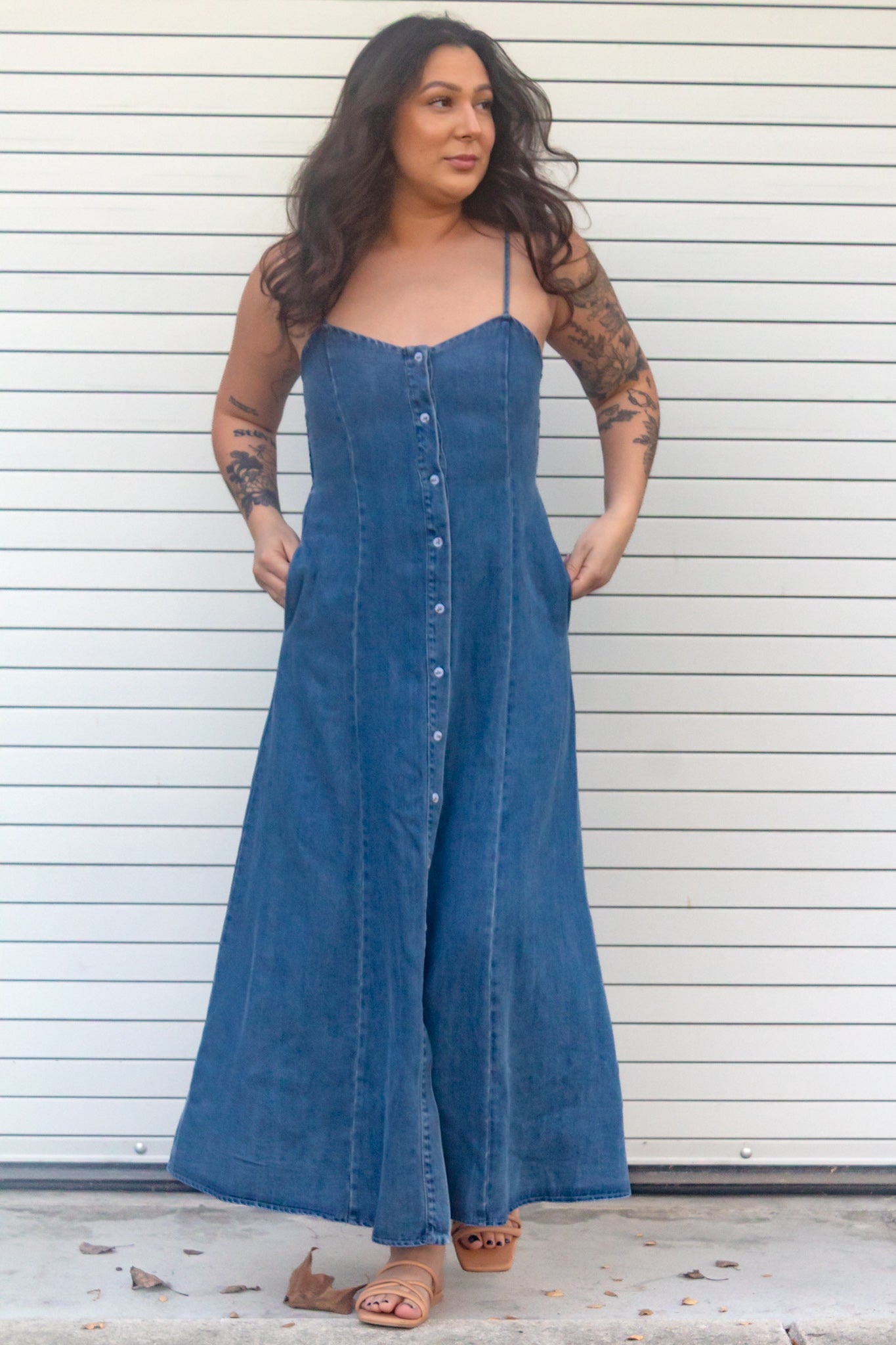 Dani Button Front Maxi Dress