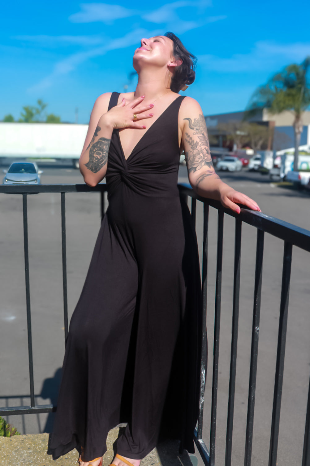 Marisol Sleeveless Jersey Jumpsuit