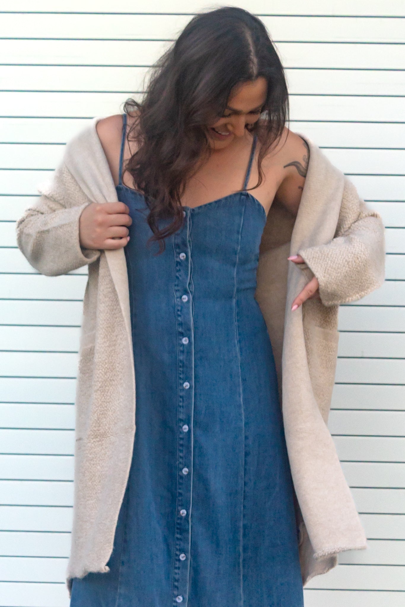 Lauren Open Front Long Cardigan