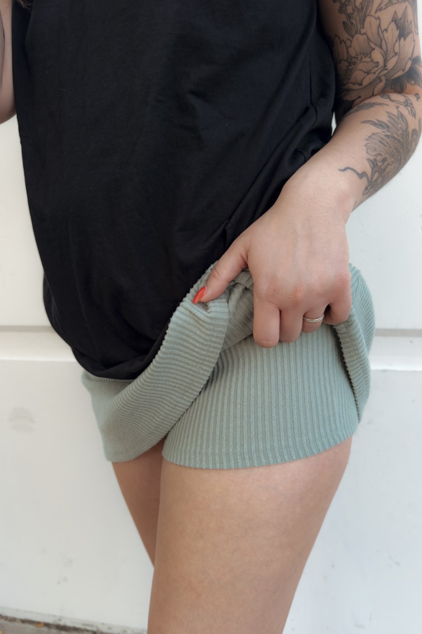 Taylor Elastic Waist Mini Skort