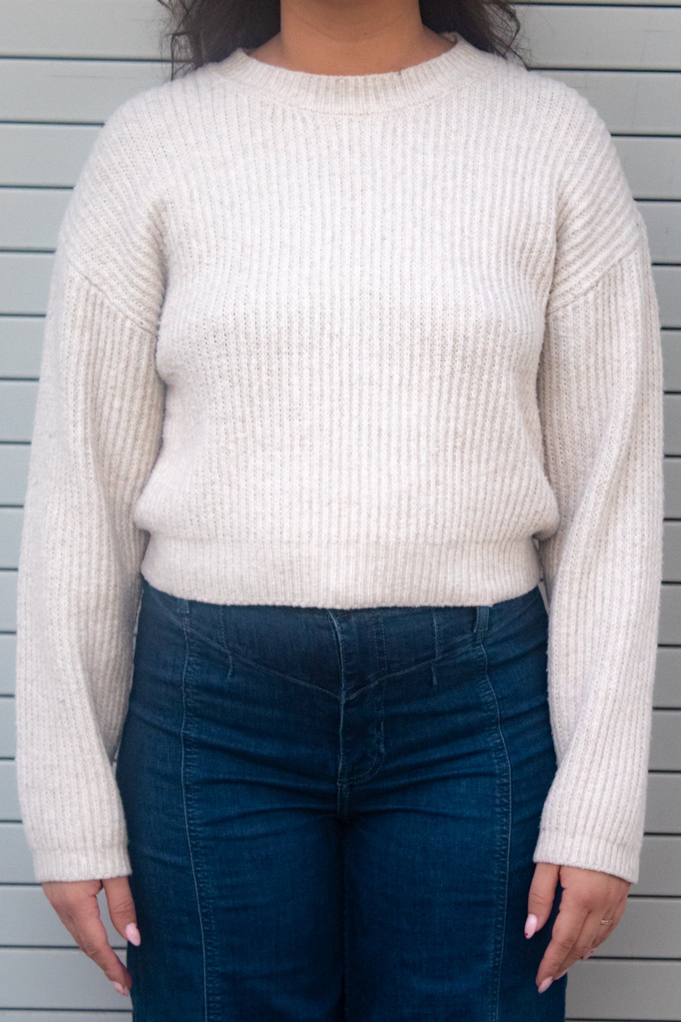 Isabel Ribbed Crew Neck Sweater