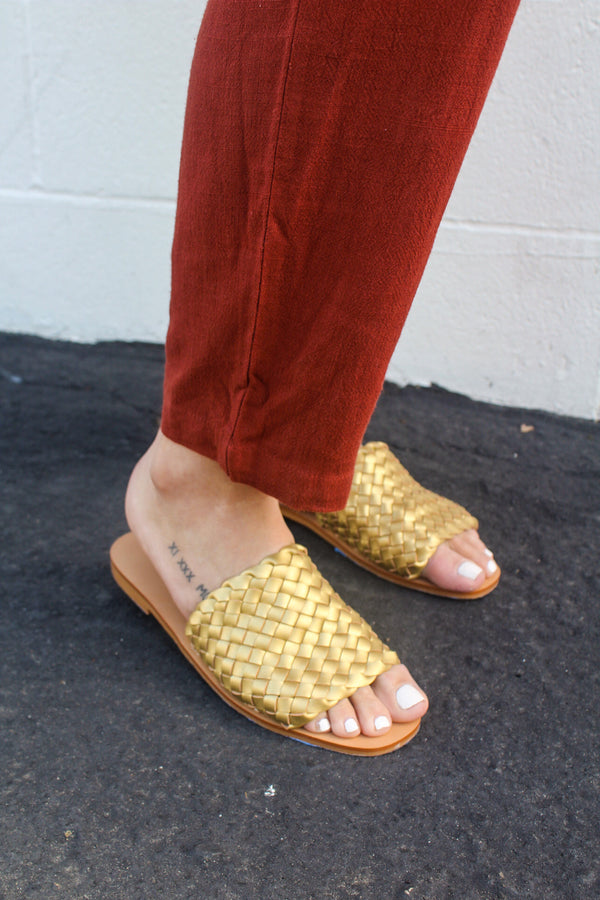 Charlotte  Artisan Made Woven Slides | Diosa Life + Style Boutique